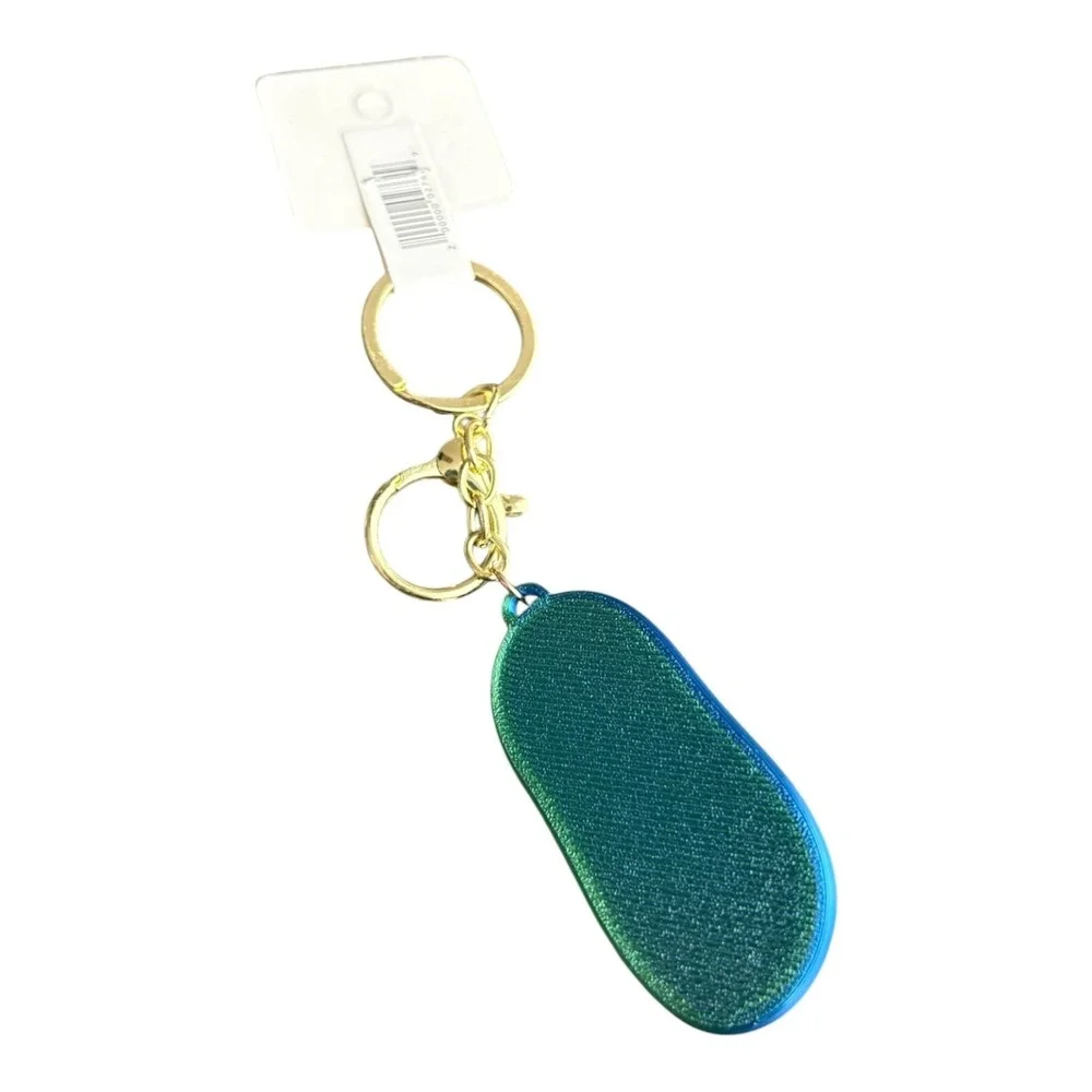 LP Crystal Collection Key Chain Women's Blue Green Gold Tone Clog Shoe Charm 5